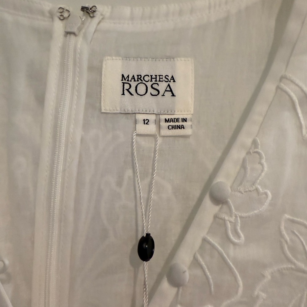 Marchesa White Lace Maxi Dress - Picture 3 of 3